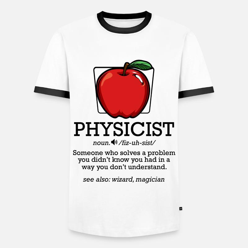 physicist - Men's Ringer Shirt - white/black