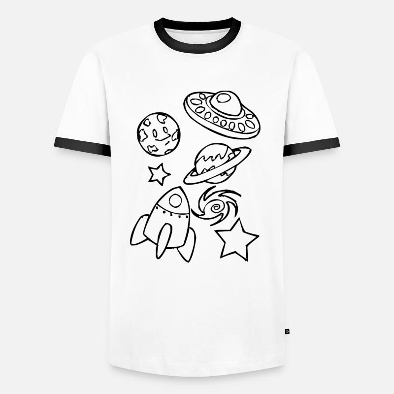 Conception de l'espace - T-shirt contrasté Homme - blanc/noir