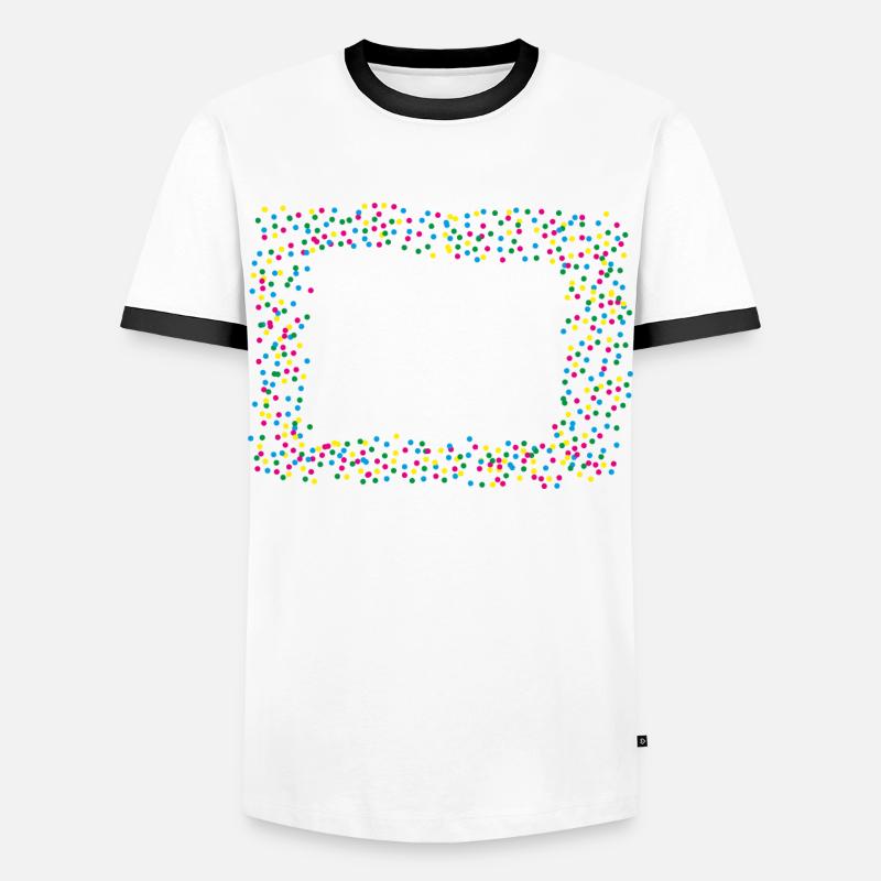 Confetti Confetti Frame - Men's Ringer Shirt - white/black