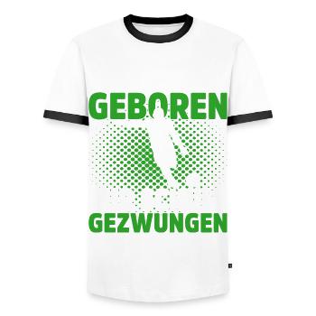Fußballspieler Geschenk Fußball Fan Fußballer - Männer Kontrast-T-Shirt - Weiß/Schwarz - Vorne - AI Model Female 172 light (172cm) & AI Model Male 178 dark (178cm)