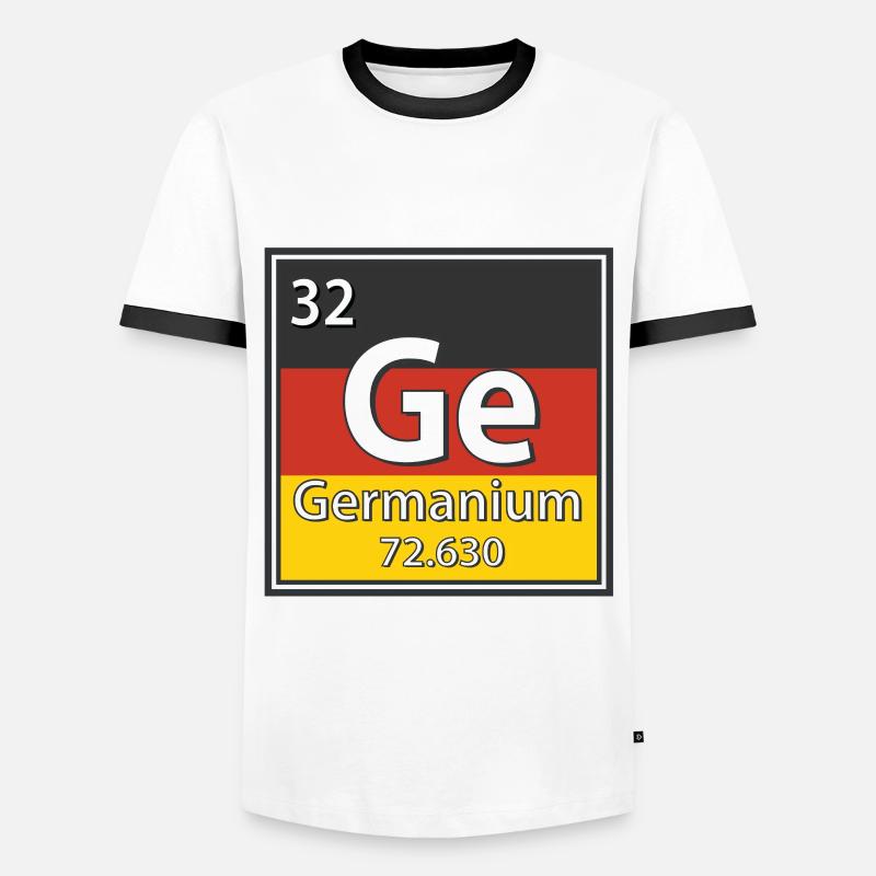 Germanium Element Periodic Table - Men's Ringer Shirt - white/black