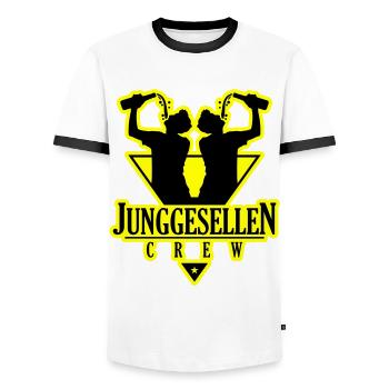 Bachelor Crew Jga Boire - T-shirt contrasté Homme - blanc/noir - Devant - AI Model Female 172 light (172cm) & AI Model Male 178 dark (178cm)