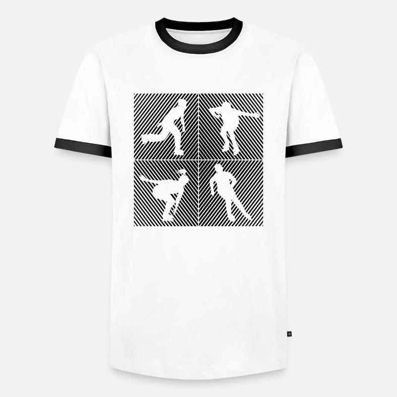 Inline-Skating Rollerskates Inline-Skater - Men's Ringer Shirt - white/black