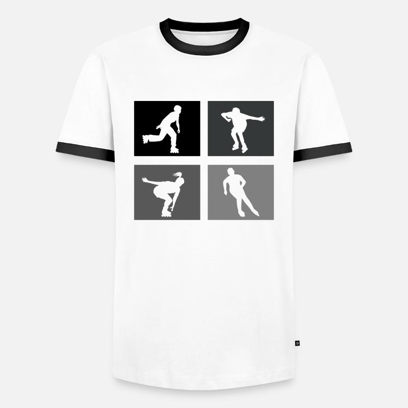 Rollers Rollers Rollers Rollers - T-shirt contrasté Homme - blanc/noir