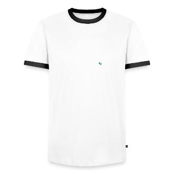 Panthères - T-shirt contrasté Homme - blanc/noir - Devant - AI Model Female 172 light (172cm) & AI Model Male 178 dark (178cm)