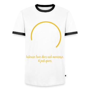 Heilige Mutter Teresa mit Heiligenschein - Spruch - Männer Kontrast-T-Shirt - Weiß/Schwarz - Vorne - AI Model Female 172 light (172cm) & AI Model Male 178 dark (178cm)