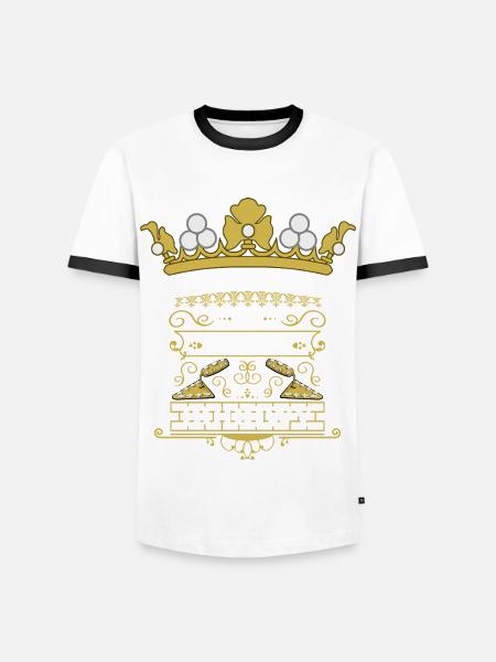 murarze se krolami budowy - Men's Ringer Shirt -