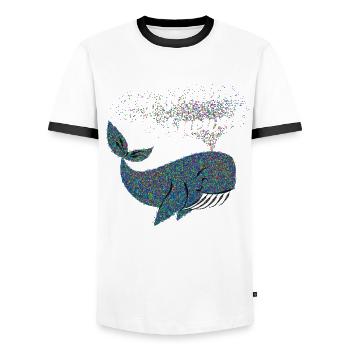 Fastnacht - Karneval - Karnewal - Wortspiel - Männer Kontrast-T-Shirt - Weiß/Schwarz - Vorne - AI Model Female 172 light (172cm) & AI Model Male 178 dark (178cm)