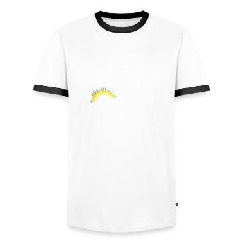 Photovoltaik - Solarenergie - Sonne Preisgarantie - Männer Kontrast-T-Shirt - Weiß/Schwarz - Vorne - AI Model Female 172 light (172cm) & AI Model Male 178 dark (178cm)