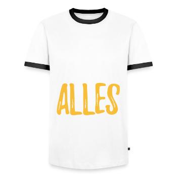 Zusammen alles außer nüchtern - Saufen - Spruch - Männer Kontrast-T-Shirt - Weiß/Schwarz - Vorne - AI Model Female 172 light (172cm) & AI Model Male 178 dark (178cm)
