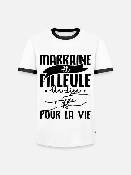 Marraine et filleule - T-shirt contrasté Homme - blanc/noir