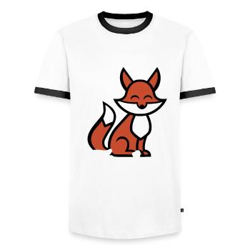 Bin halt ein Fuchs - schlau und clever - für Jungs - Männer Kontrast-T-Shirt - Weiß/Schwarz - Vorne - AI Model Female 172 light (172cm) & AI Model Male 178 dark (178cm)
