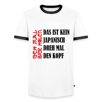Biertrinker - Geh mal Bier holen - Bierliebhaber - Männer Kontrast-T-Shirt - Weiß/Schwarz - Vorne - AI Model Female 172 light (172cm) & AI Model Male 178 dark (178cm)
