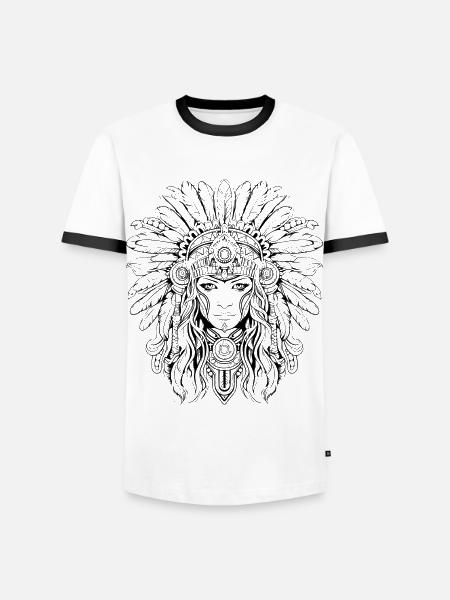 Indian Summer - Men's Ringer Shirt - white/black