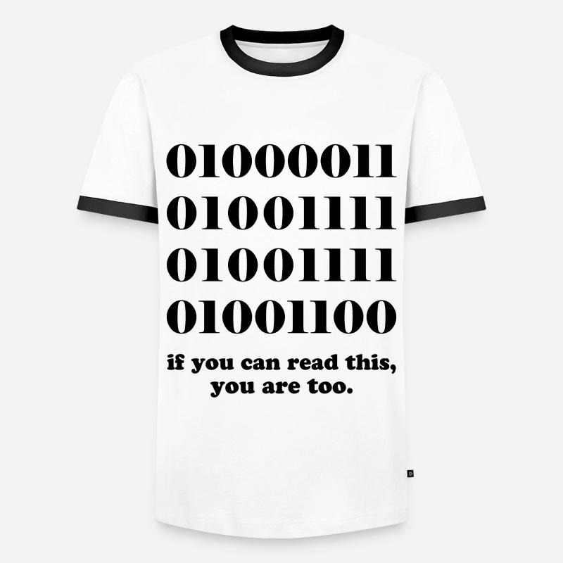 Geschenk für Computer-Binärcode-Entwickler - Männer Kontrast-T-Shirt - Weiß/Schwarz