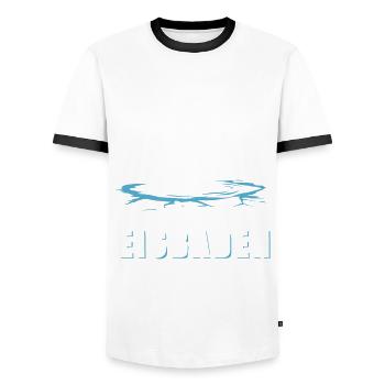 Mir reicht's ich geh Eisbaden - Eisbad Spruch - Männer Kontrast-T-Shirt - Weiß/Schwarz - Vorne - AI Model Female 172 light (172cm) & AI Model Male 178 dark (178cm)