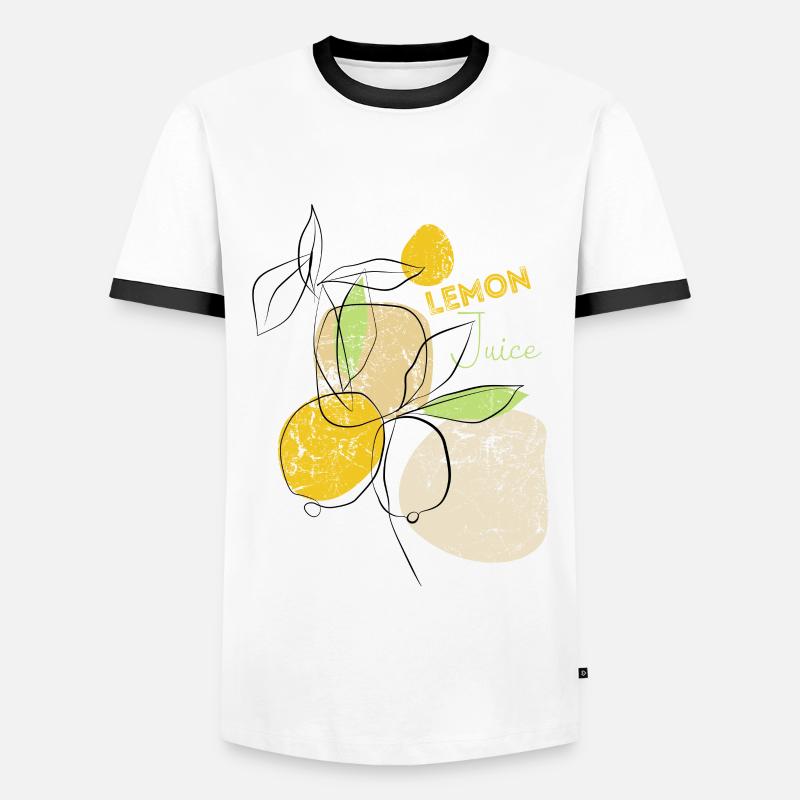 Lemon Lemon Juice - Expressionist - Art - Men's Ringer Shirt - white/black