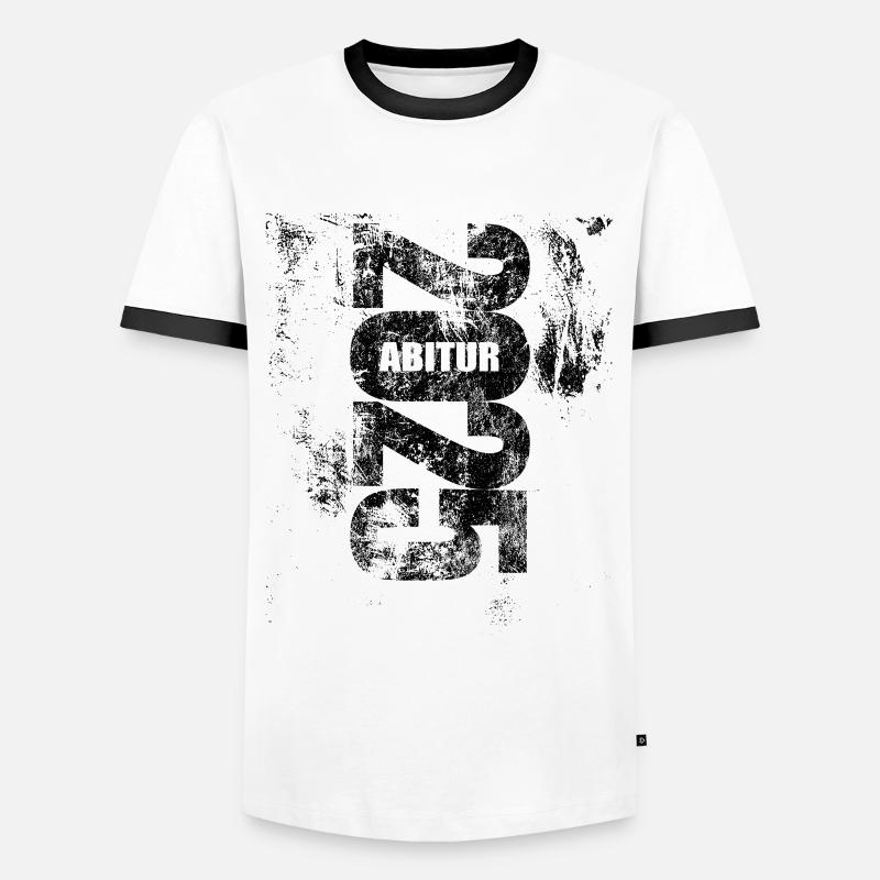 Abi 2025 - Abitur - Spruch - Männer Kontrast-T-Shirt - Weiß/Schwarz