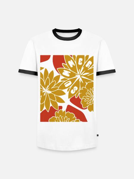 Flowers - Spring - Blossoms - Men's Ringer Shirt - white/black