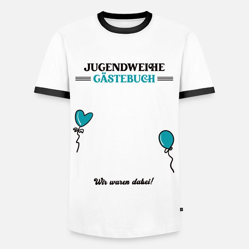 Jugendweihe Gästebuch Jugendfeier Erwachsenwerden - Männer Kontrast-T-Shirt - Weiß/Schwarz