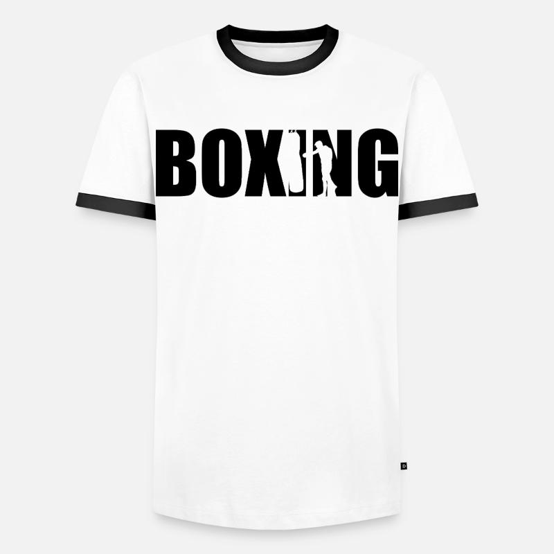 Boxing - Men's Ringer Shirt - white/black