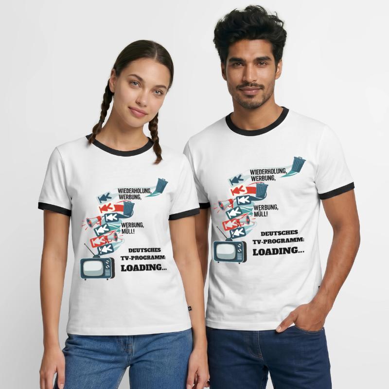 German TV Program: Loading... Men's Ringer Shirt