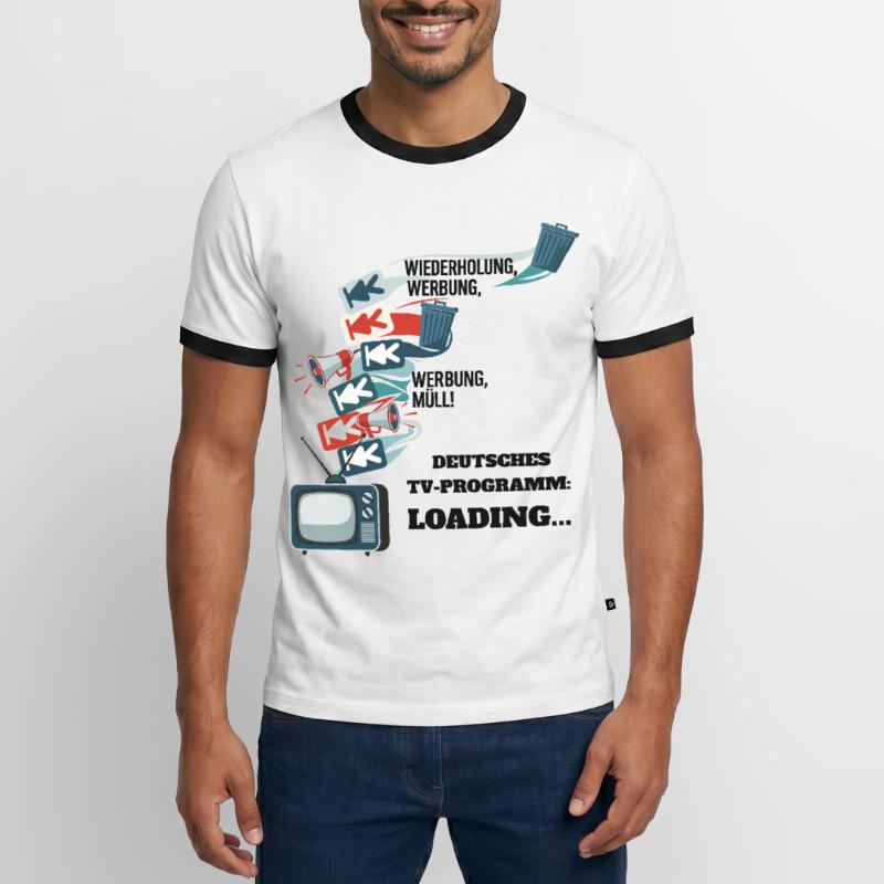 German TV Program: Loading... Men's Ringer Shirt