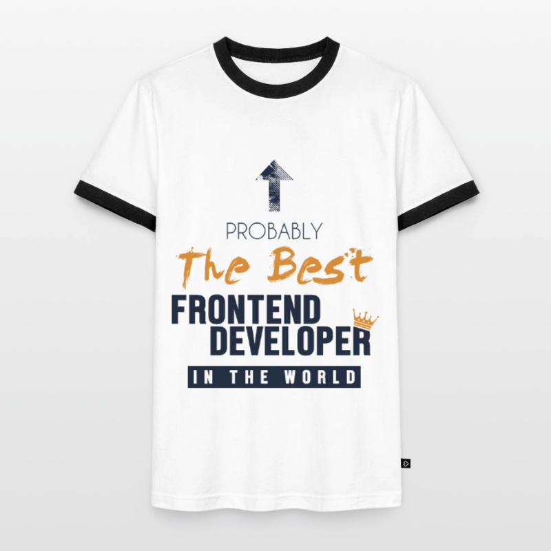 Best Frontend Developer World Developer Coder T-shirt contrasté Homme