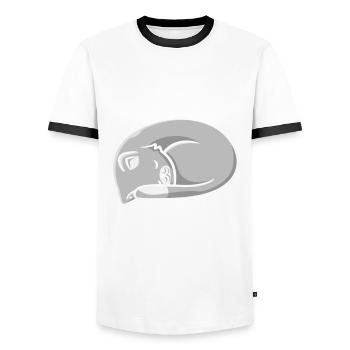Ohne Katzenhaare Bin Ich Nicht Richtig Angezogen - Männer Kontrast-T-Shirt - Weiß/Schwarz - Vorne - AI Model Female 172 light (172cm) & AI Model Male 178 dark (178cm)