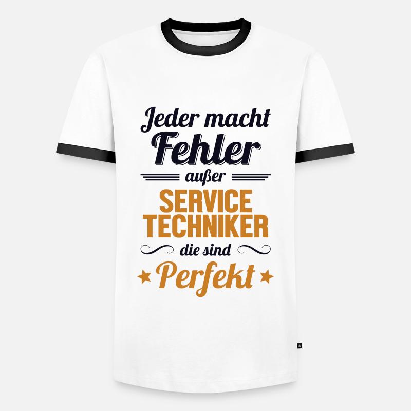Servicetechniker sind Perfekt Techniker - Männer Kontrast-T-Shirt - Weiß/Schwarz