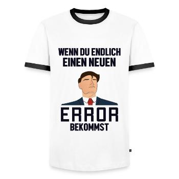 Neuen Error Bekommen Developer Coder Programmierer - Männer Kontrast-T-Shirt - Weiß/Schwarz - Vorne - AI Model Female 172 light (172cm) & AI Model Male 178 dark (178cm)