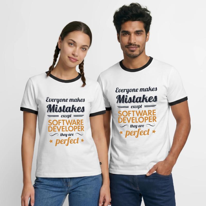 Software Developer are Perfect Full Stack Men's Ringer Shirt