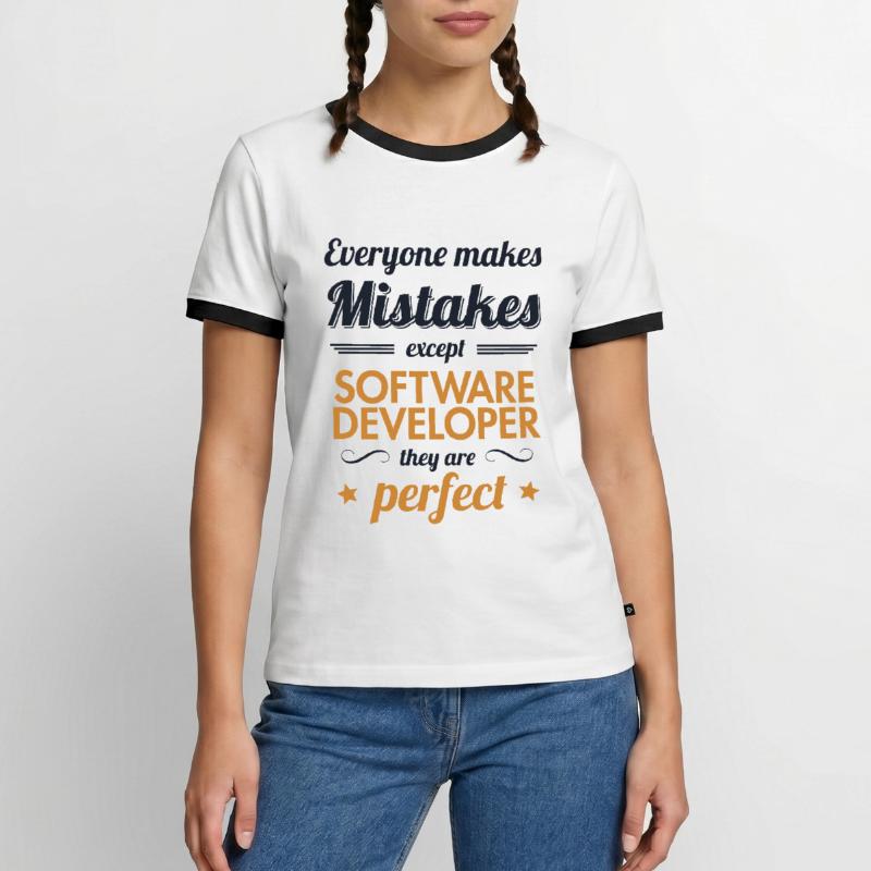 Software Developer are Perfect Full Stack Men's Ringer Shirt
