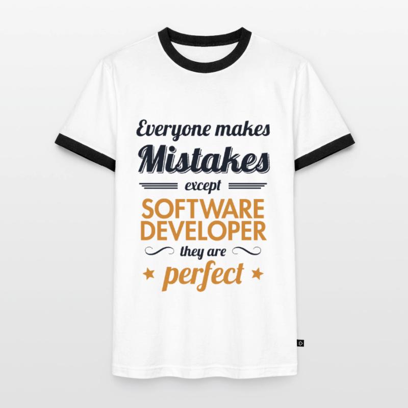 Software Developer are Perfect Full Stack Men's Ringer Shirt