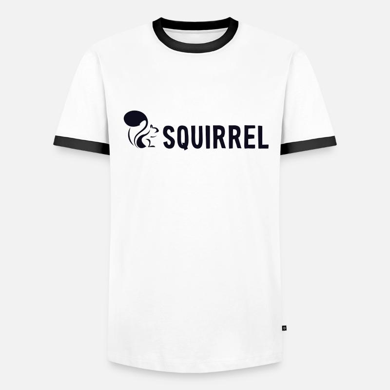 Squirrel Fuchshörnchen Grauhörnchen Squirrel - Männer Kontrast-T-Shirt - Weiß/Schwarz