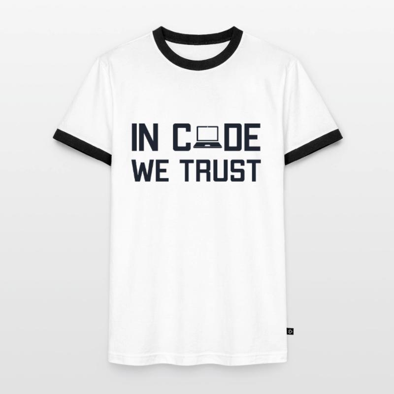 In Code We Trust Softwareingenieur Developer Männer Kontrast-T-Shirt