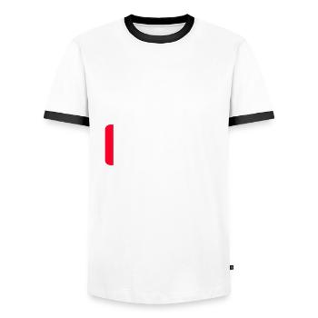 Meine Geduld Akku Leer Batterie Rot Ladebalken - Männer Kontrast-T-Shirt - Weiß/Schwarz - Vorne - AI Model Female 172 light (172cm) & AI Model Male 178 dark (178cm)