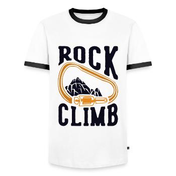 Rock Climb Escalade sportive Escalade de vitesse - T-shirt contrasté Homme - blanc/noir - Devant - AI Model Female 172 light (172cm) & AI Model Male 178 dark (178cm)