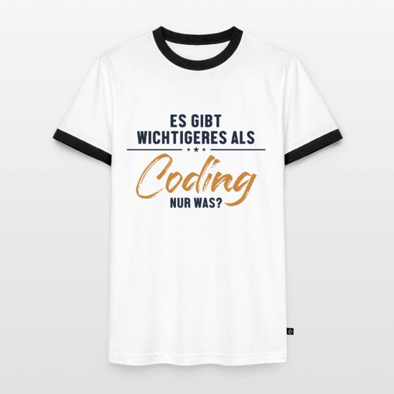 Wichtigeres als Coding Softwareingenieur Coder Männer Kontrast-T-Shirt