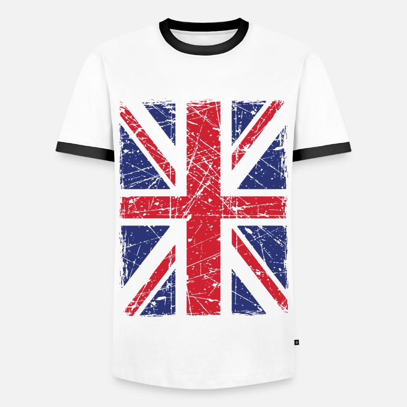 Union Jack - Maglietta Contrast da uomo - bianco/nero