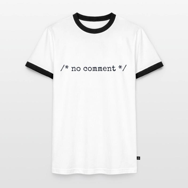 No Comment Developer Softwareentwickler Coder Männer Kontrast-T-Shirt