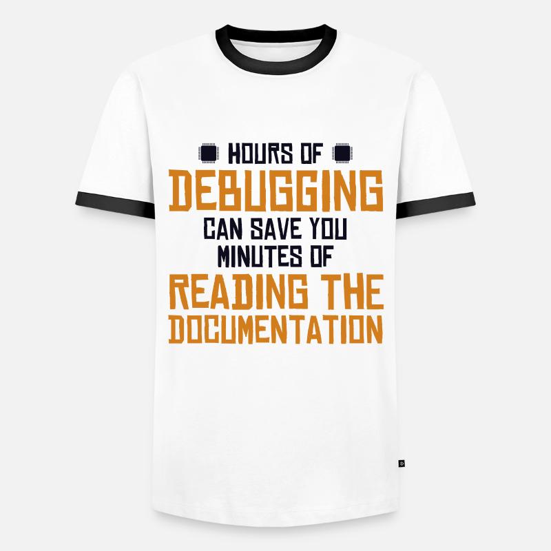 Hours Of Debugging Softwareingenieur Developer - Männer Kontrast-T-Shirt - Weiß/Schwarz