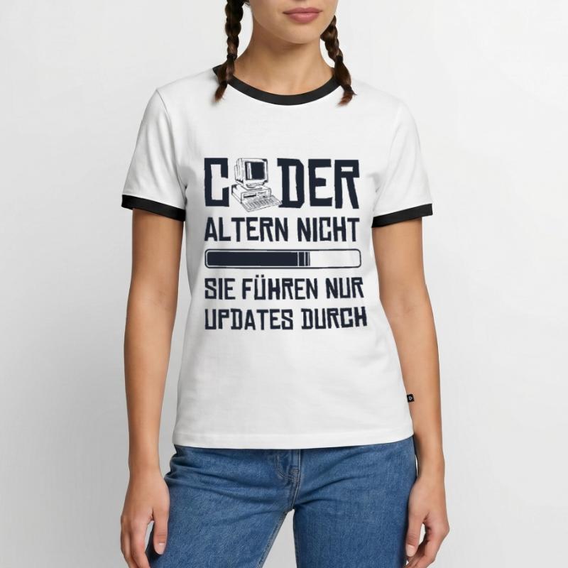 Coder Altern Nicht Developer Softwareingenieur Männer Kontrast-T-Shirt