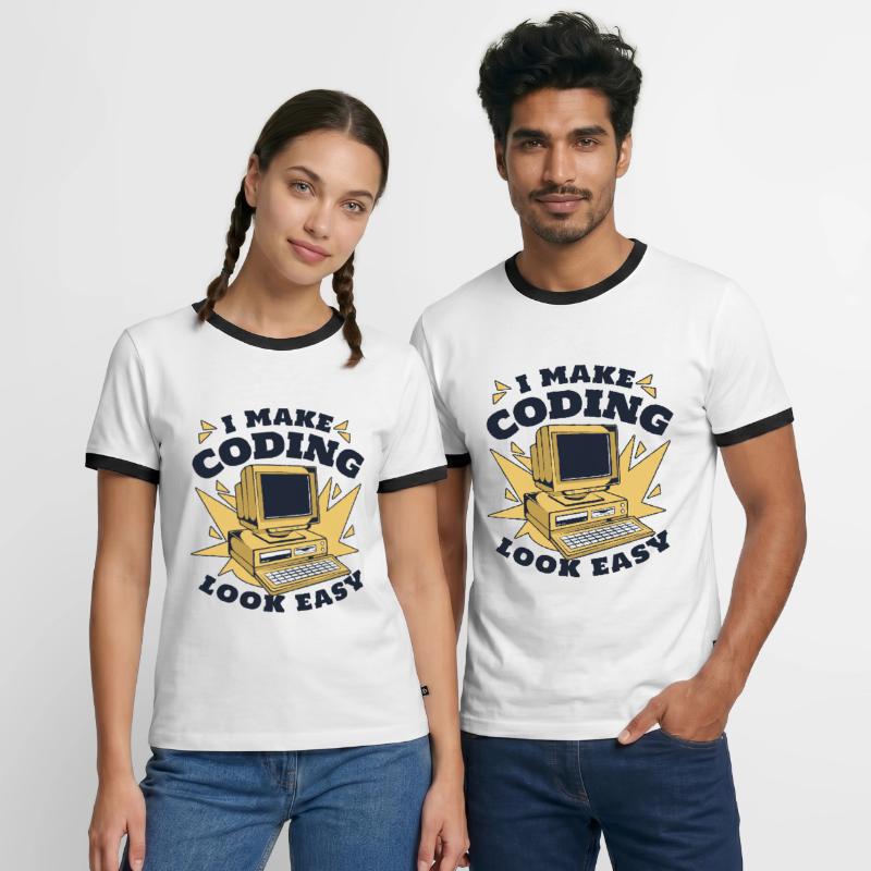 Je rends le codage facile Developer Coder T-shirt contrasté Homme