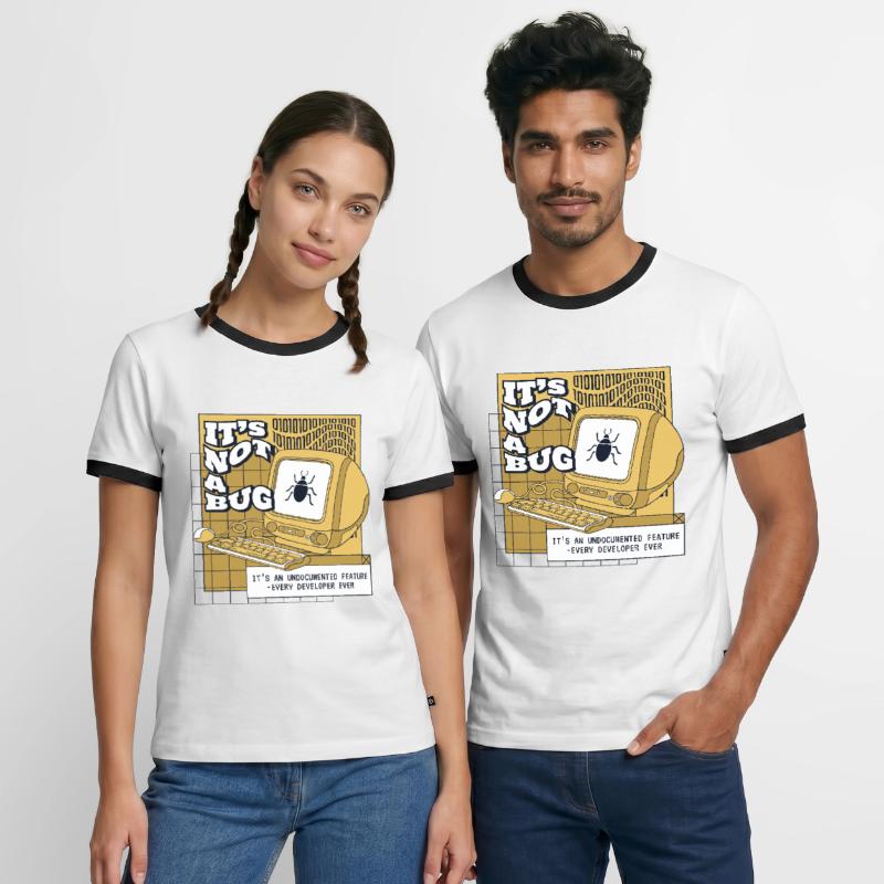 It's Not A Bug Undocumented Feature Developer Männer Kontrast-T-Shirt