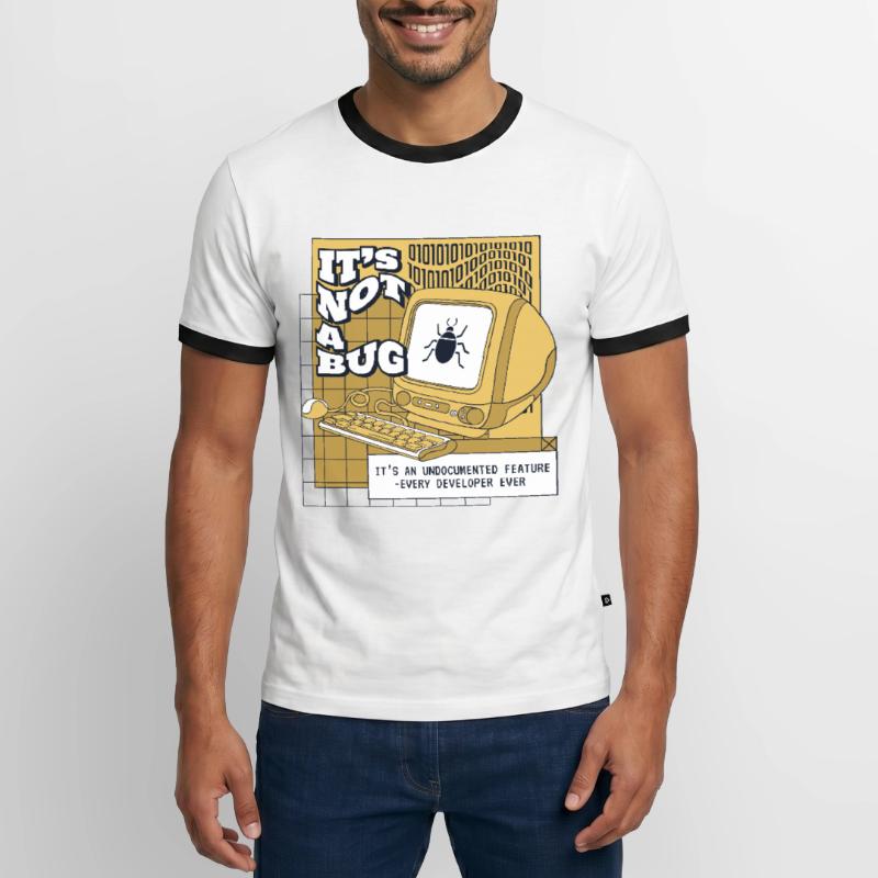 It's Not A Bug Undocumented Feature Developer Männer Kontrast-T-Shirt