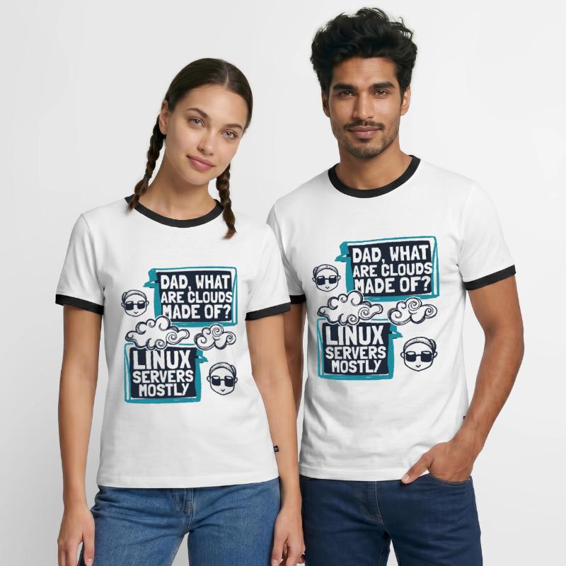 Papa quels sont les clouds faits de Developer Coder T-shirt contrasté Homme