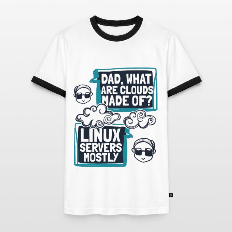 Papa quels sont les clouds faits de Developer Coder T-shirt contrasté Homme