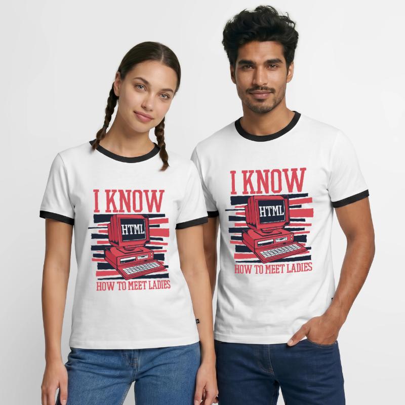 Je sais chaud pour rencontrer des dames Developer Coder T-shirt contrasté Homme