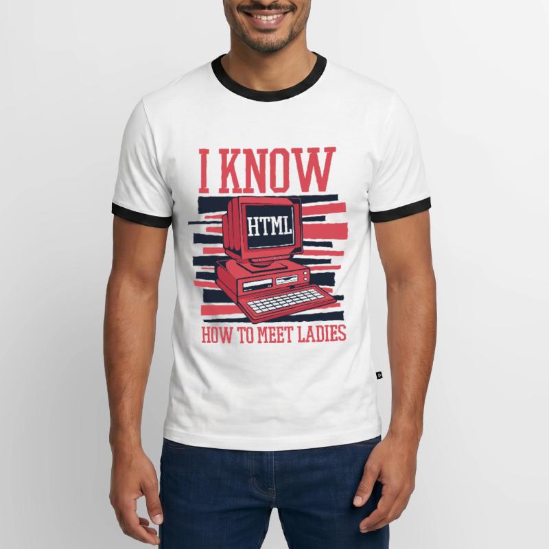 Je sais chaud pour rencontrer des dames Developer Coder T-shirt contrasté Homme